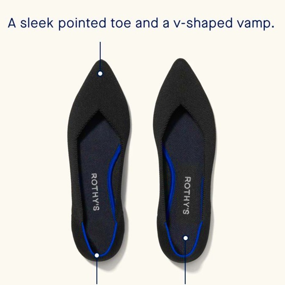 Rothy’s “The Point” Shoe in Black